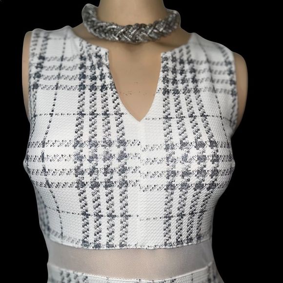 Flamingo brand dress with mesh waist Sz Med - Picture 2 of 10